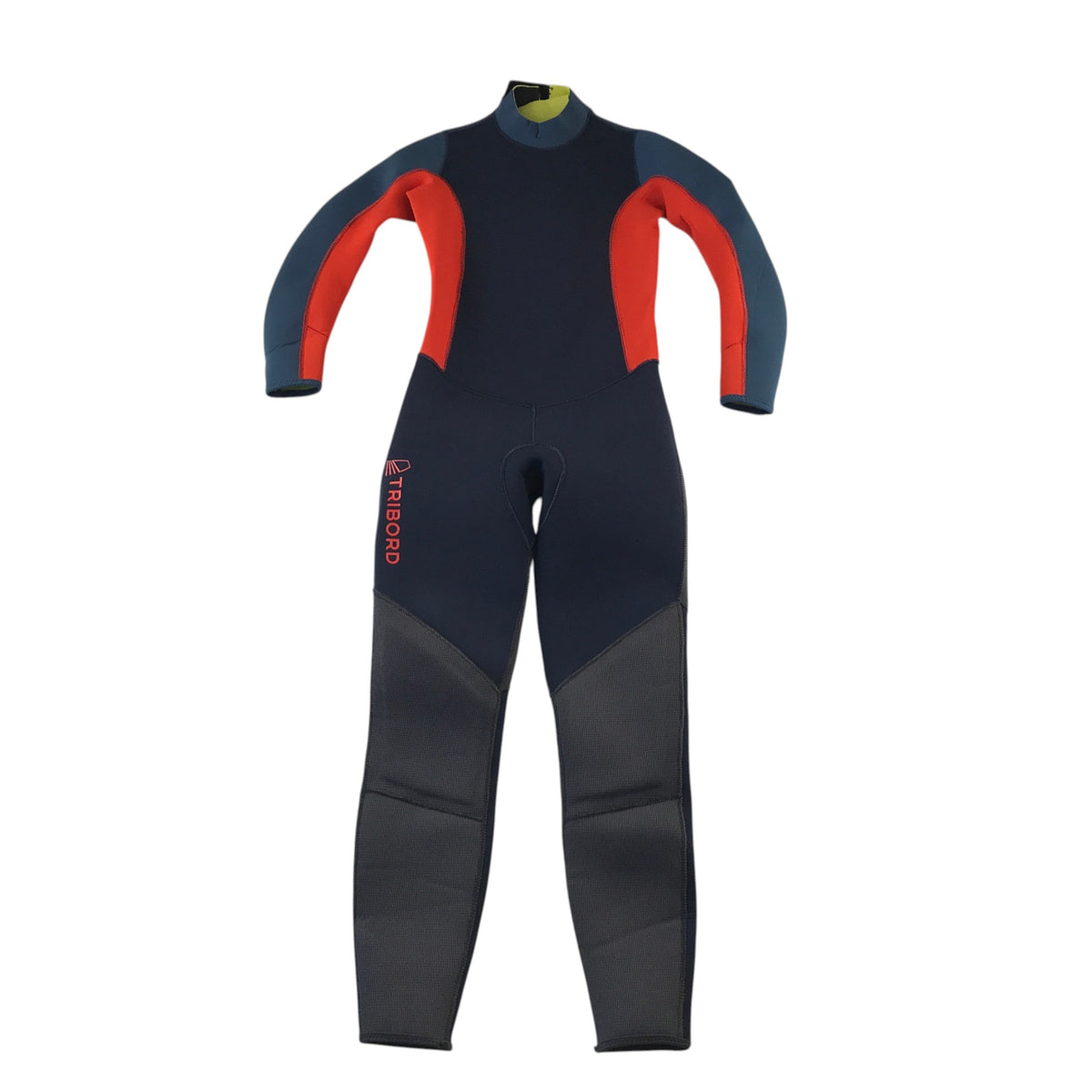 Decathlon 9-10 years black and red wetsuit neoprene rubber and polyester