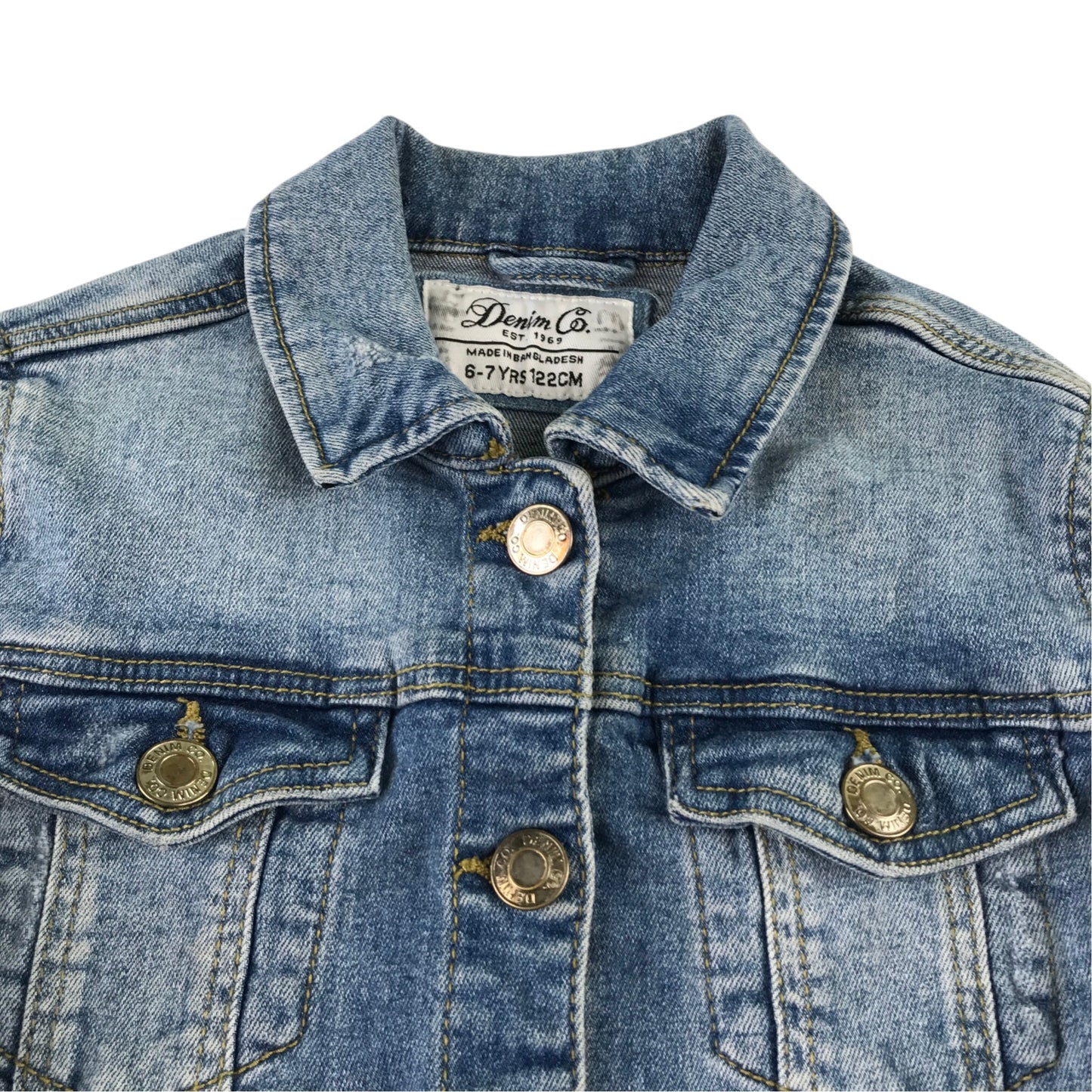 Denim Co 6-7 years blue denim jacket cotton elastane