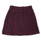 Denim Co UK 8 burgundy red corduroy skirt cotton