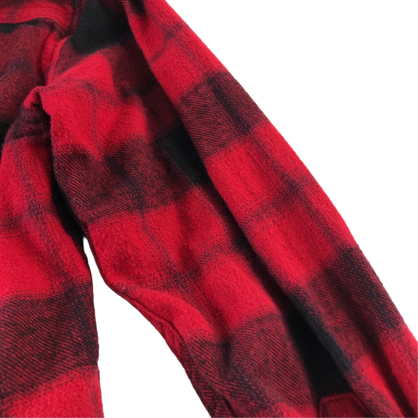 Denim & Flower 7 years red check flannel hooded shirt cotton