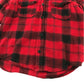 Denim & Flower 7 years red check flannel hooded shirt cotton