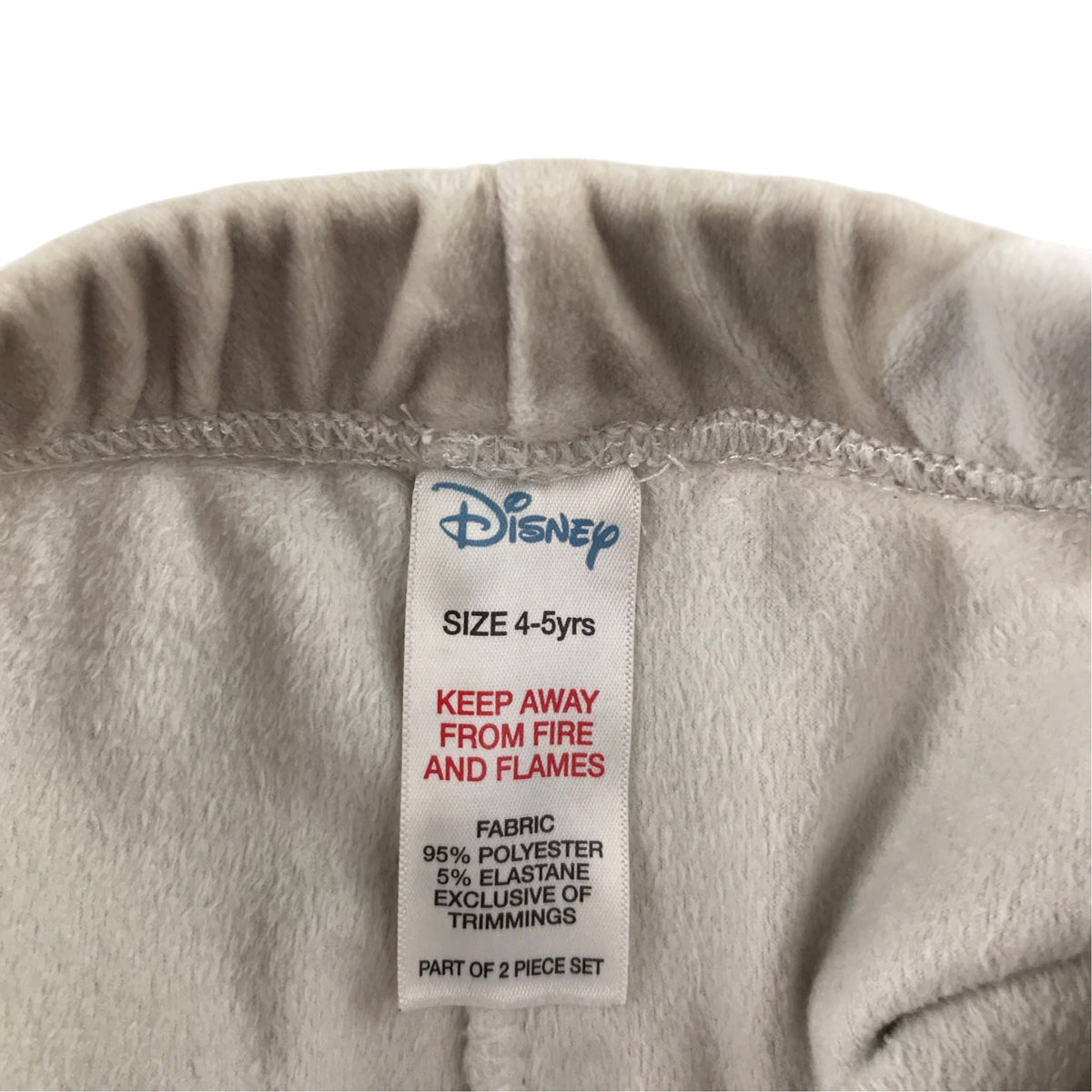 Disney 4-5 years beige pyjama set polyester elastane