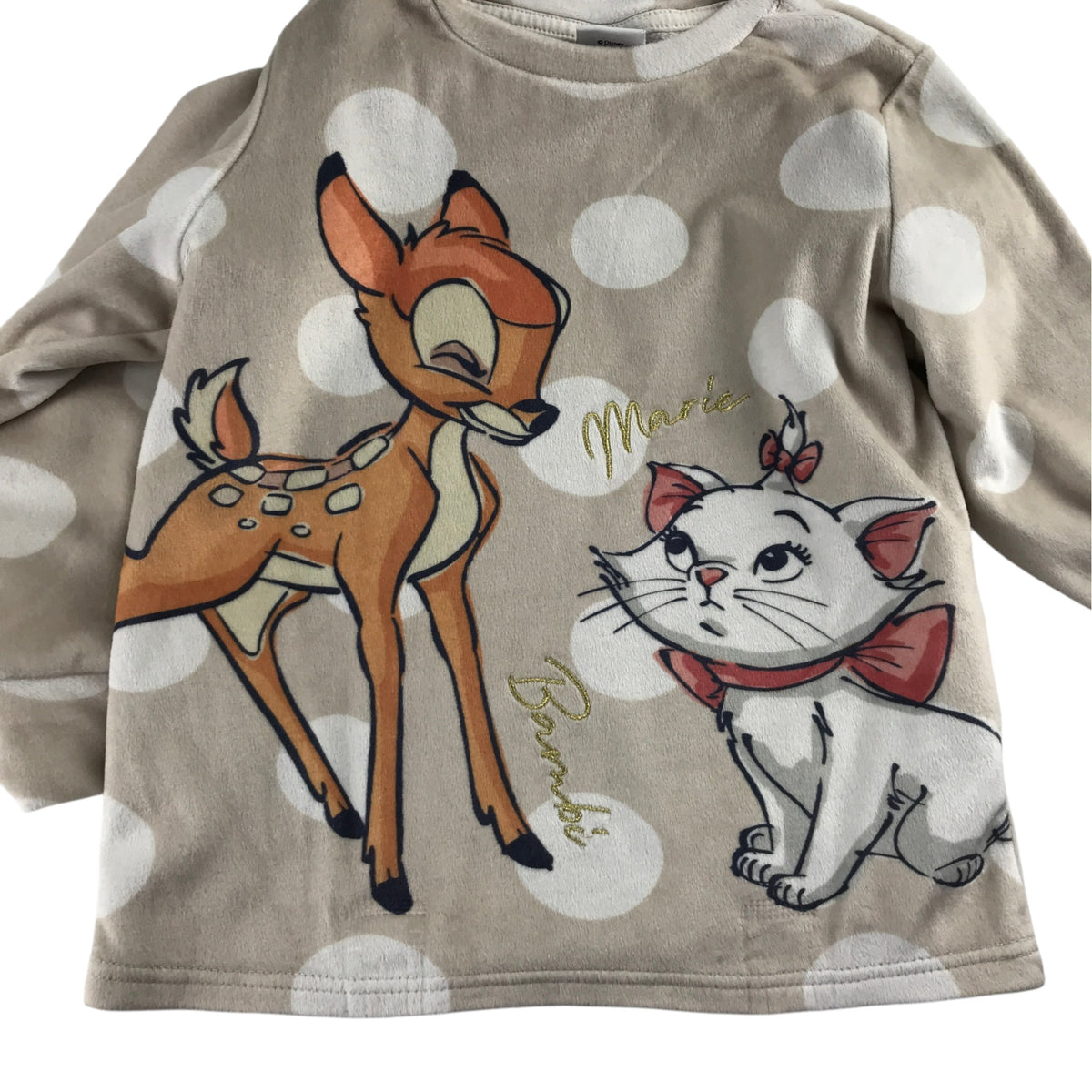 Disney 4-5 years beige pyjama set polyester elastane