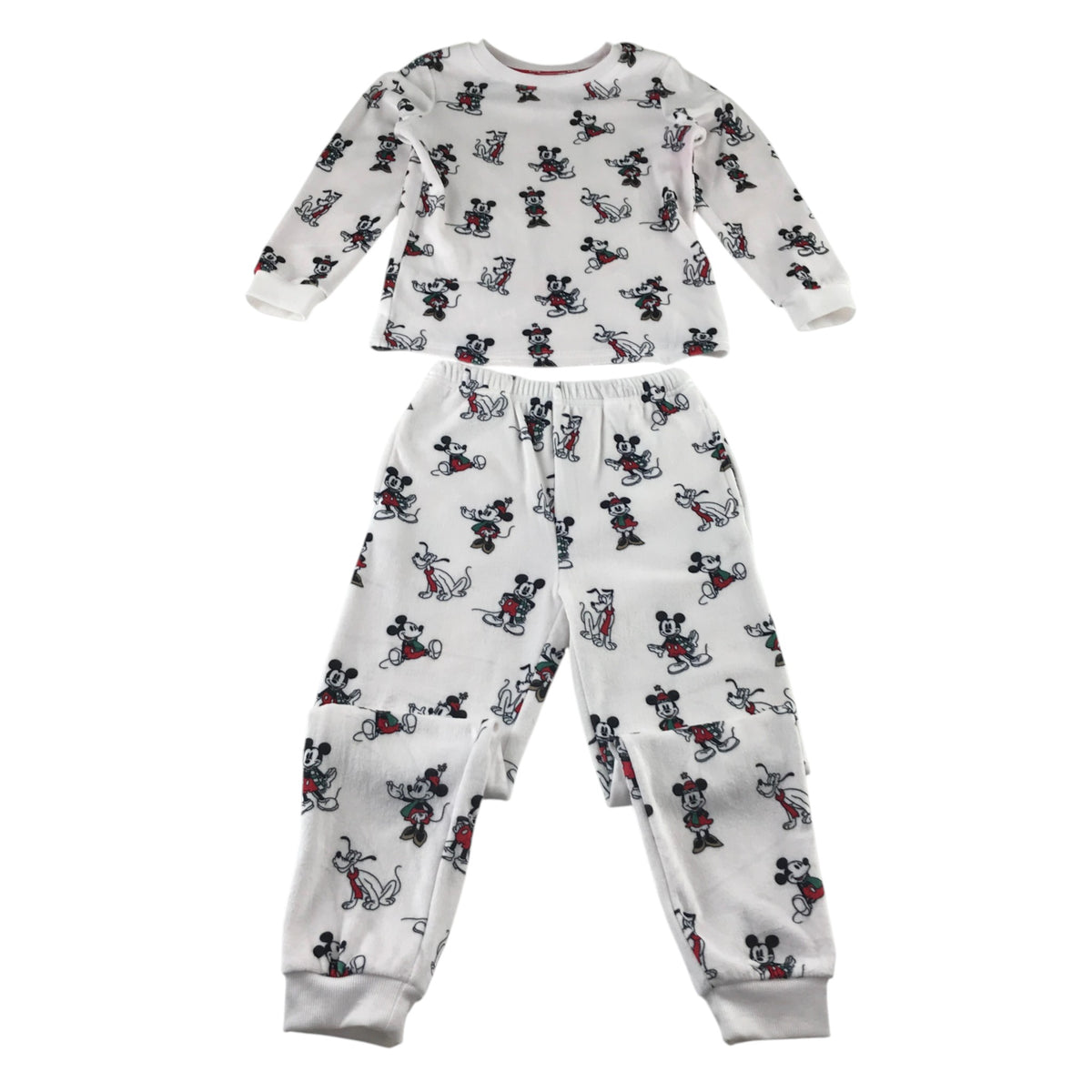 Disney 6-7 years white pyjama set polyester elastane