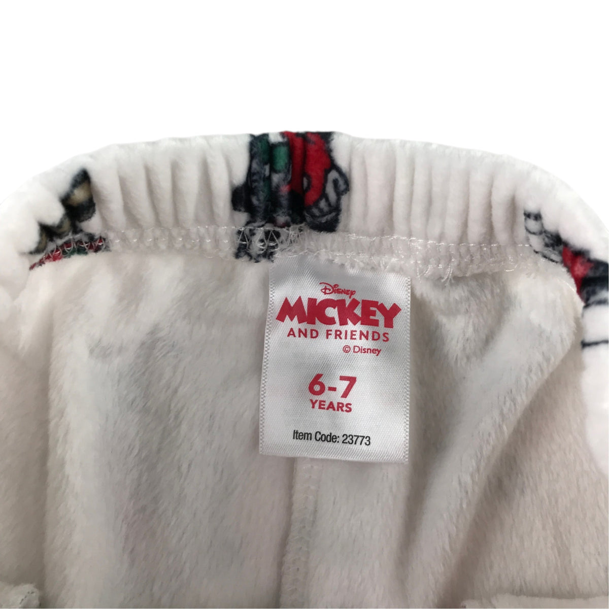 Disney 6-7 years white pyjama set polyester elastane