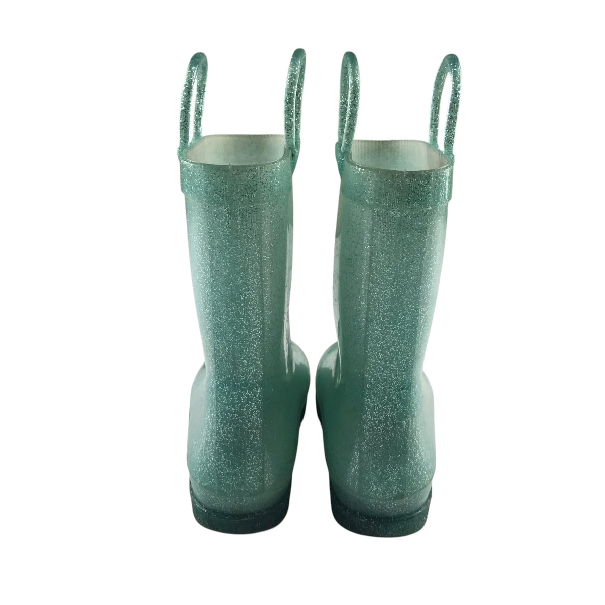 Disney size UK 12 junior turquoise wellies Elsa Frozen