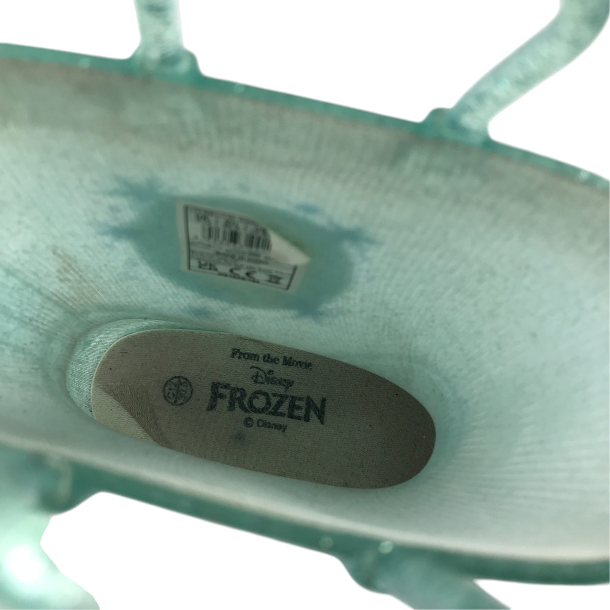 Disney size UK 12 junior turquoise wellies Elsa Frozen