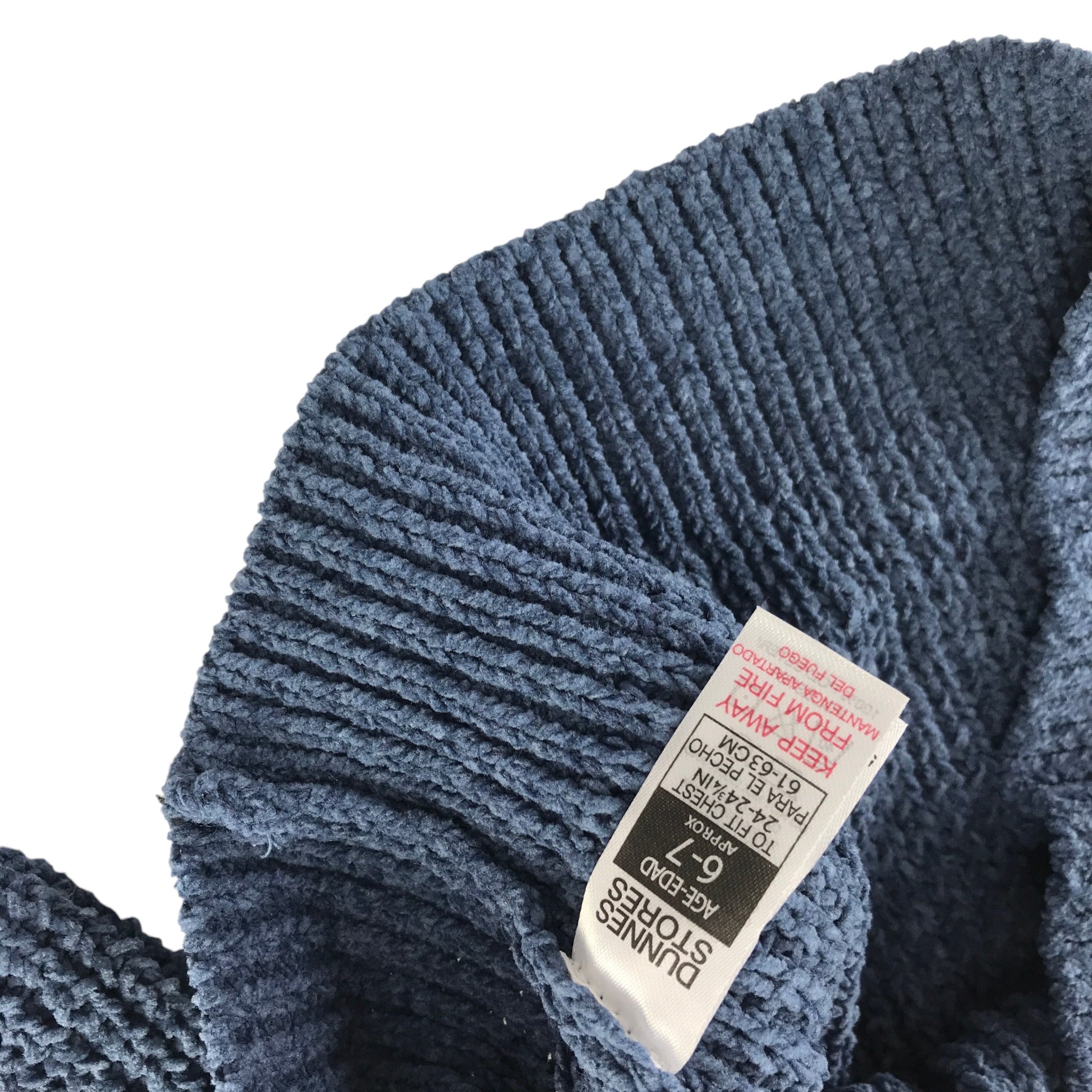 Dunnes Stores 6-7 years blue jumper knitted polyester
