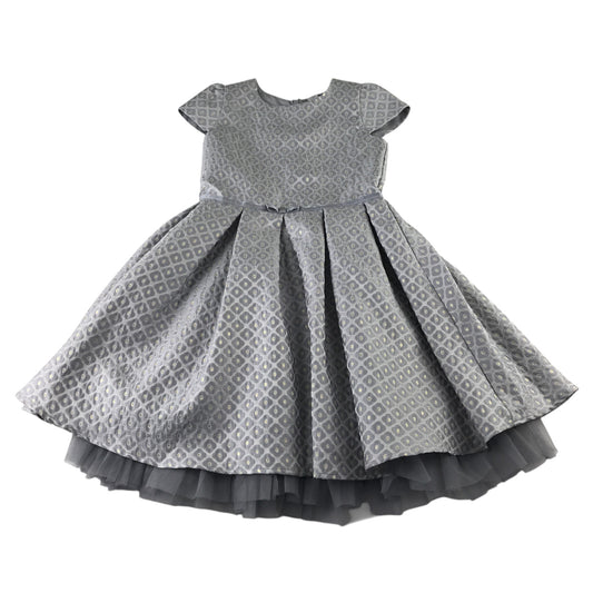 Dunnes Stores 9 years silver party dress polyester metallised fibres