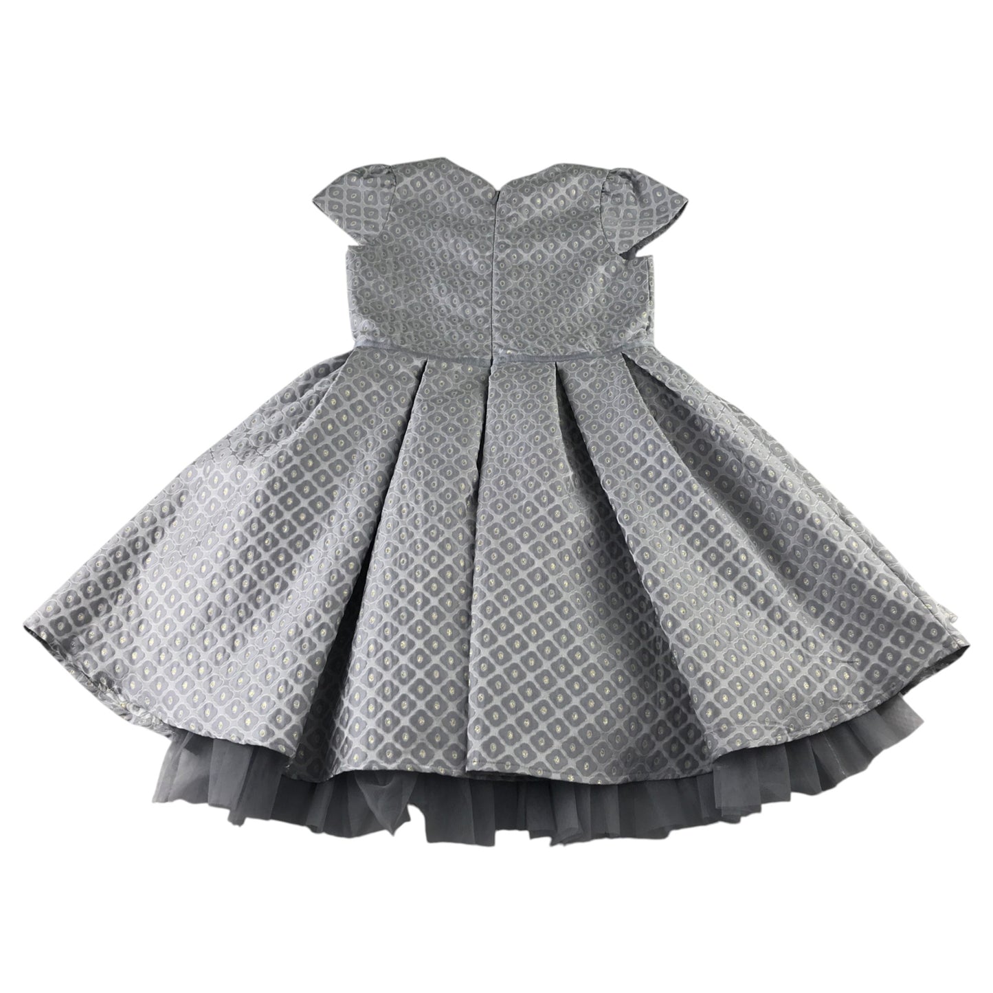 Dunnes Stores 9 years silver party dress polyester metallised fibres
