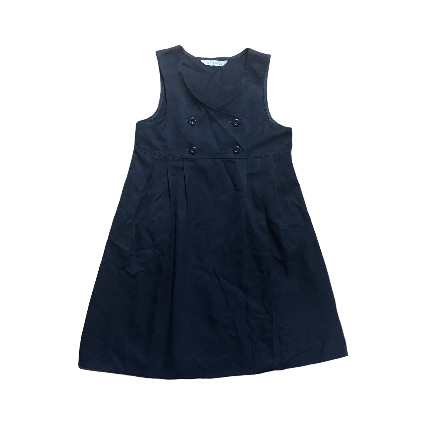 Navy School Pinafore Double Breasted
