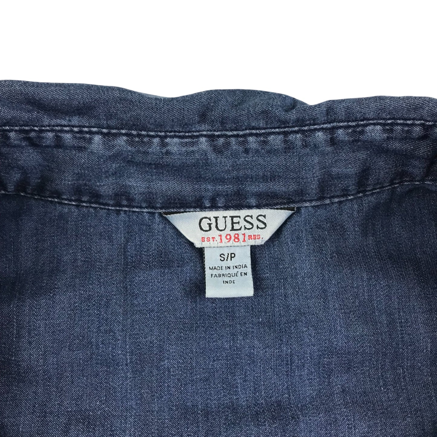 Guess dress women's S blue denim style