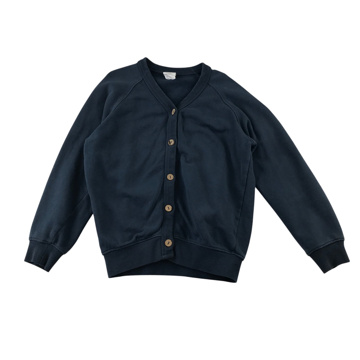 Eco outfitters 9-10 years navy blue jersey cardigan organic cotton