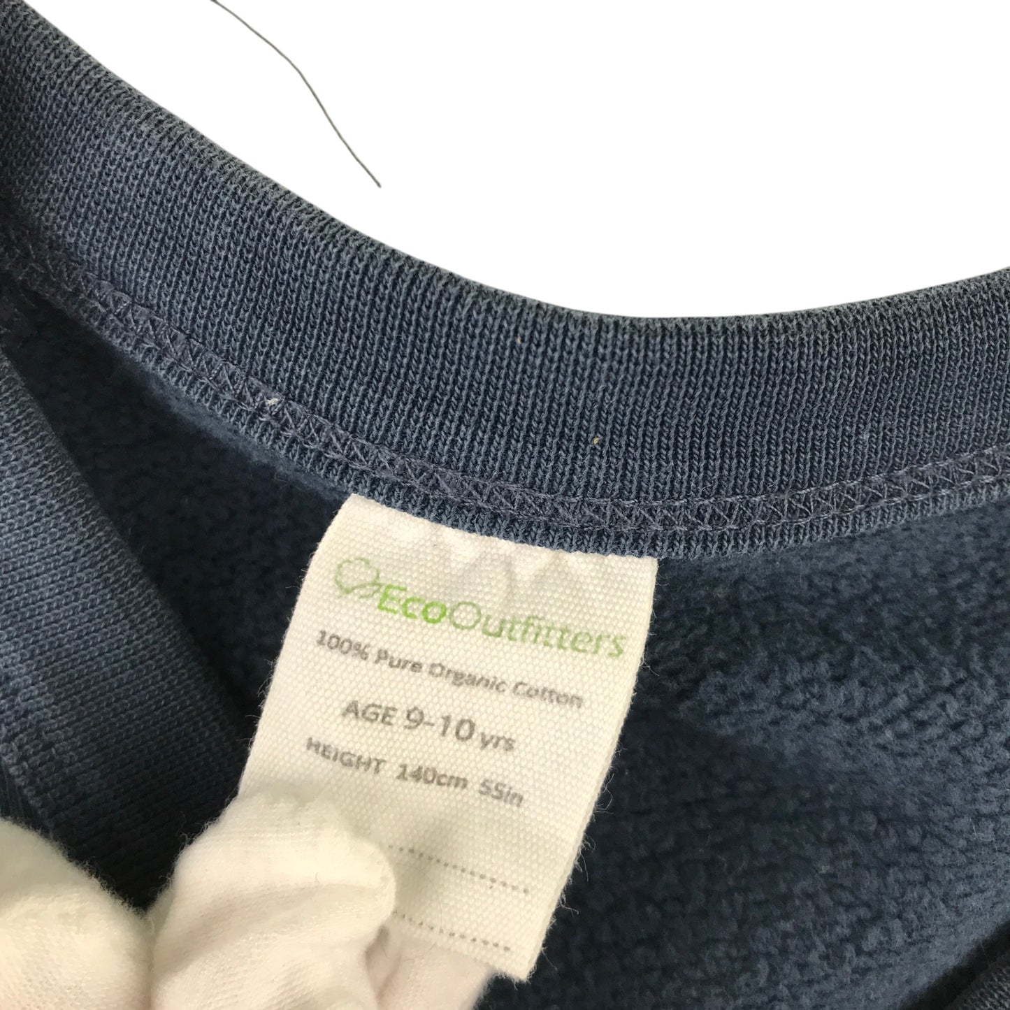 Eco outfitters 9-10 years navy blue jersey cardigan organic cotton