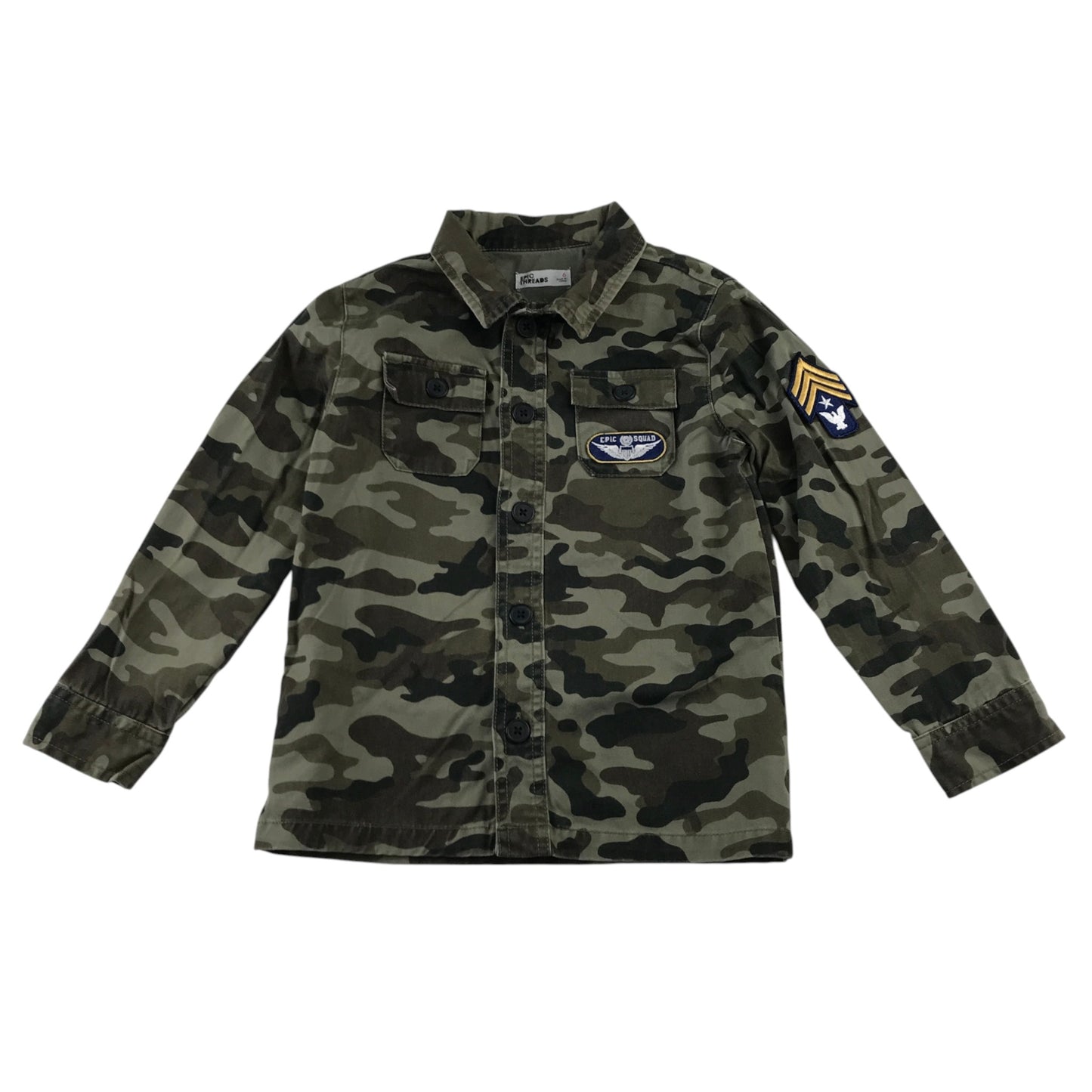 Epic Threads 6 years green camo shirt cotton