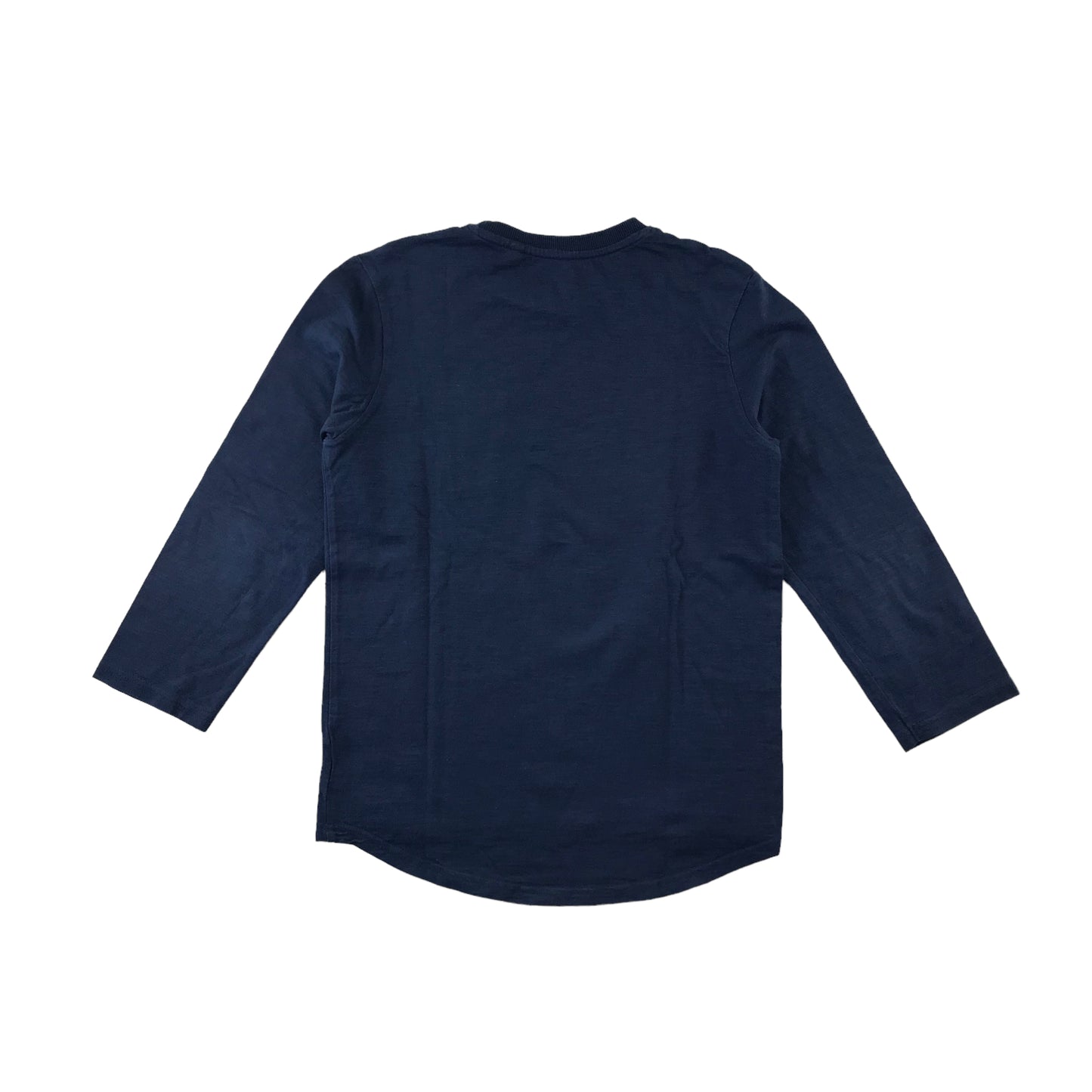 Next T-Shirt 6-7 Years Navy Plain with Pocket