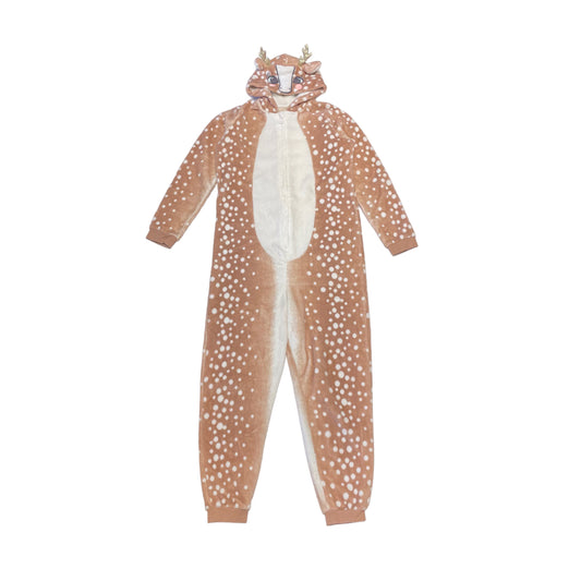 George Light Brown Fluffy Deer Onesie Age 13