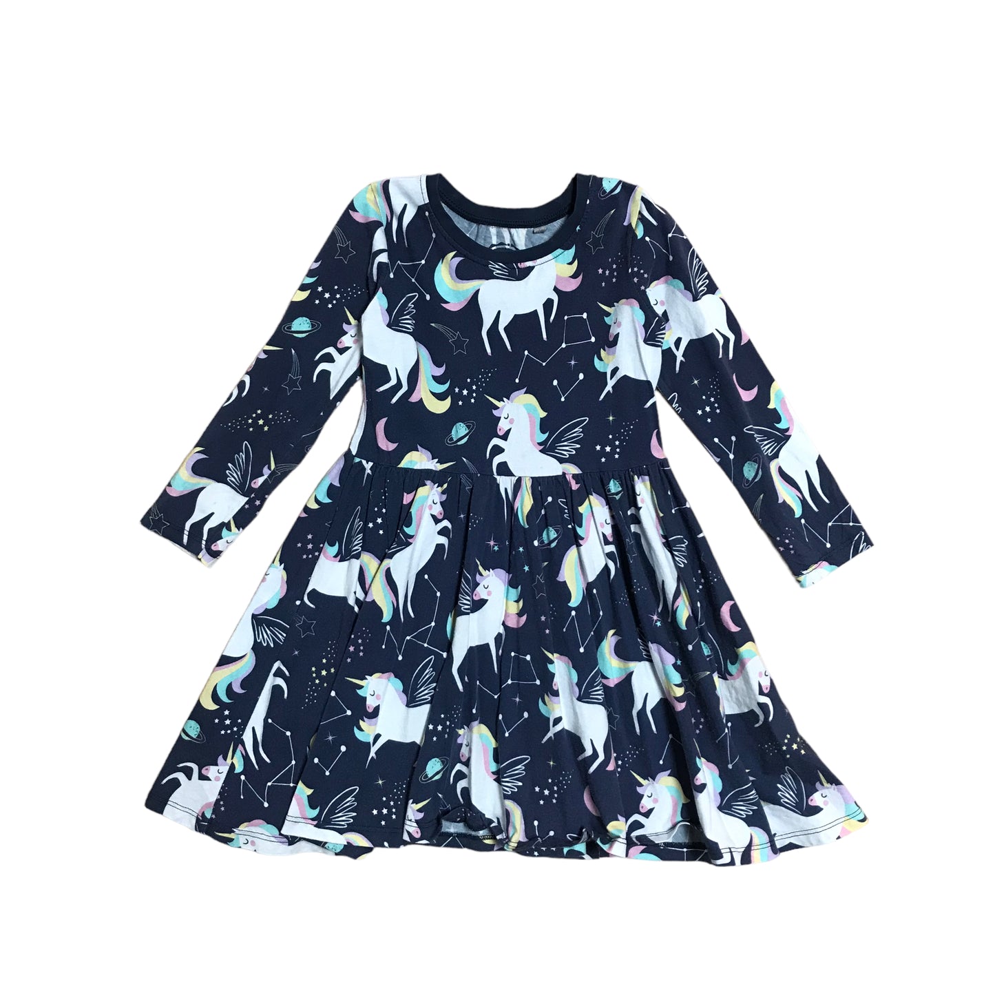 Print Pattern Long Sleeve Cotton Dress Bundle Age 5