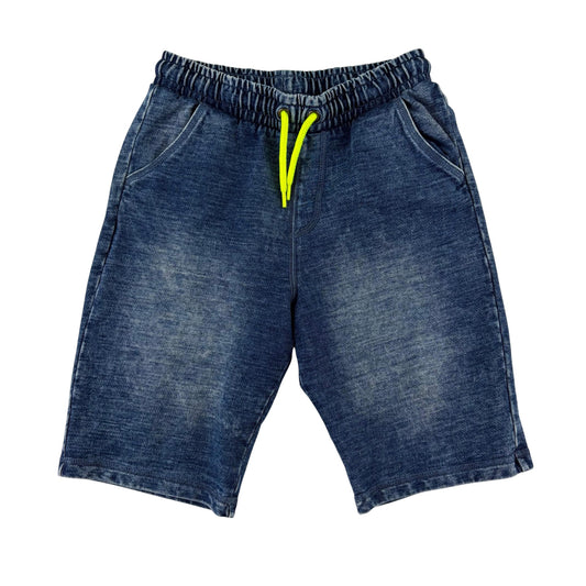 F&F 11-12 years blue denim jogger shorts cotton polyester