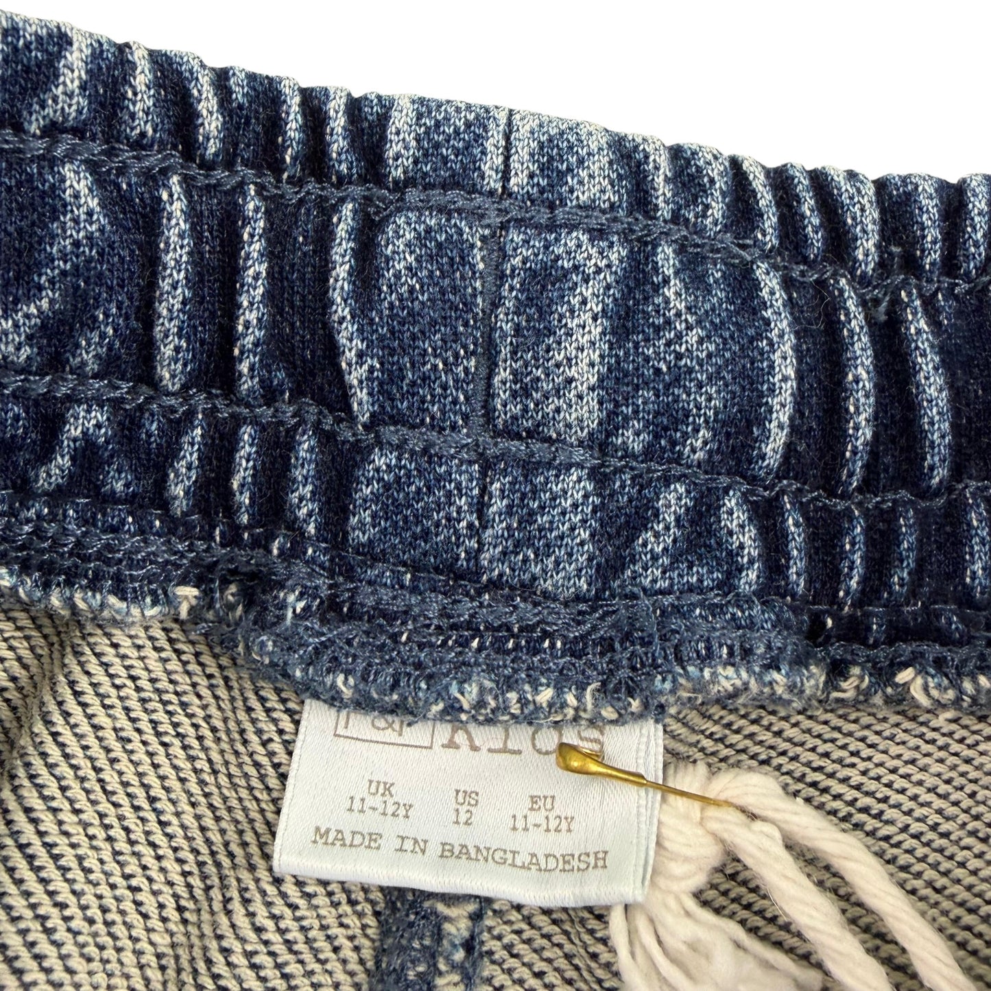 F&F 11-12 years blue denim jogger shorts cotton polyester