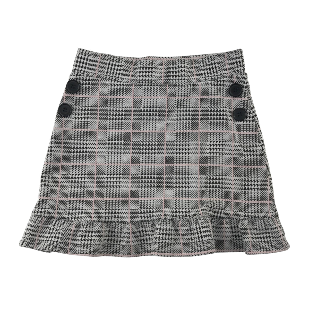 F&F 5-6 years grey check skirt polyester nylon viscose elastane