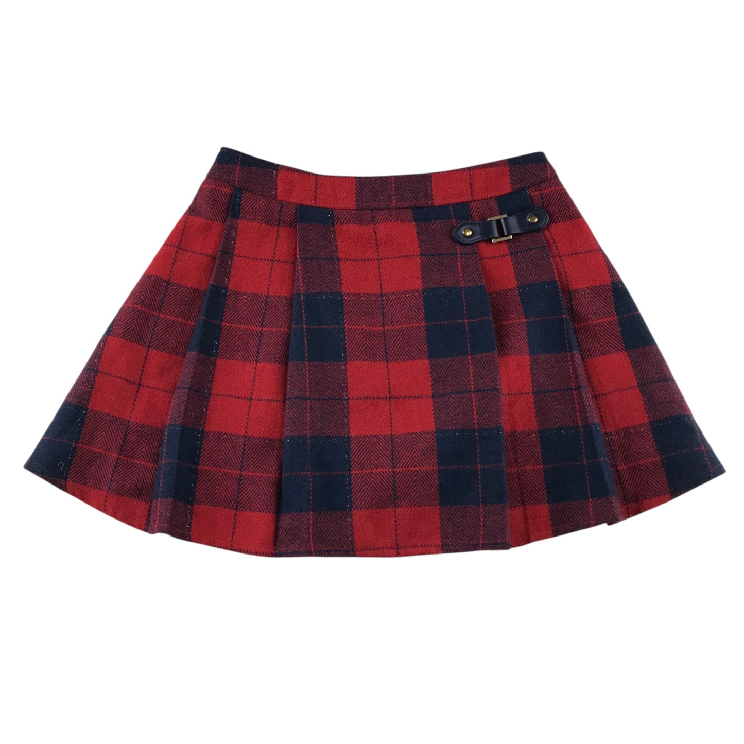 F&F 5-6 years red tartan check skirt acrylic polyester viscose polyamide wool
