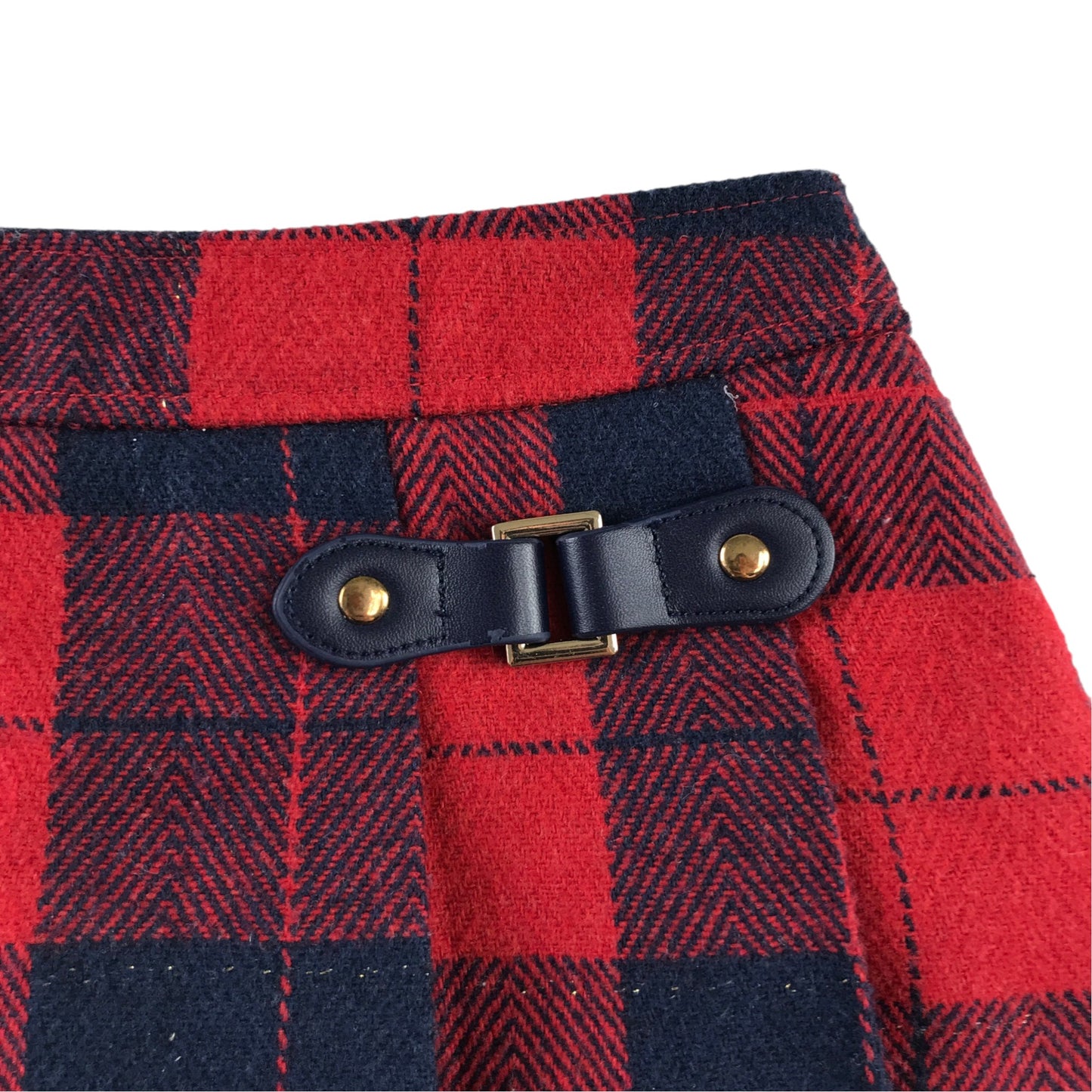 F&F 5-6 years red tartan check skirt acrylic polyester viscose polyamide wool