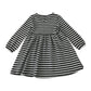 F&F 6-7 years black and white stripy dress polyester cotton elastane