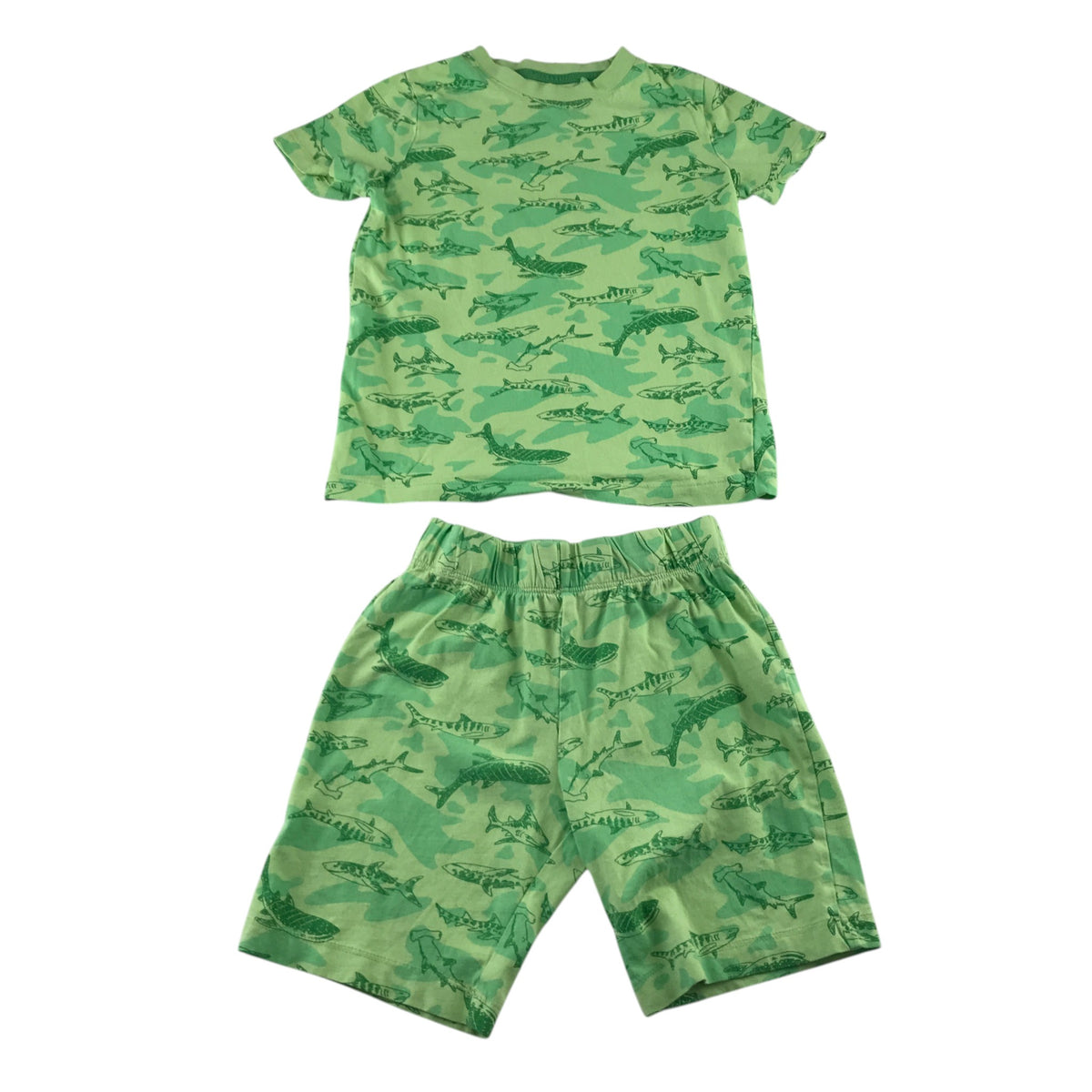 F&F 6-7 years green pyjama set cotton elastane