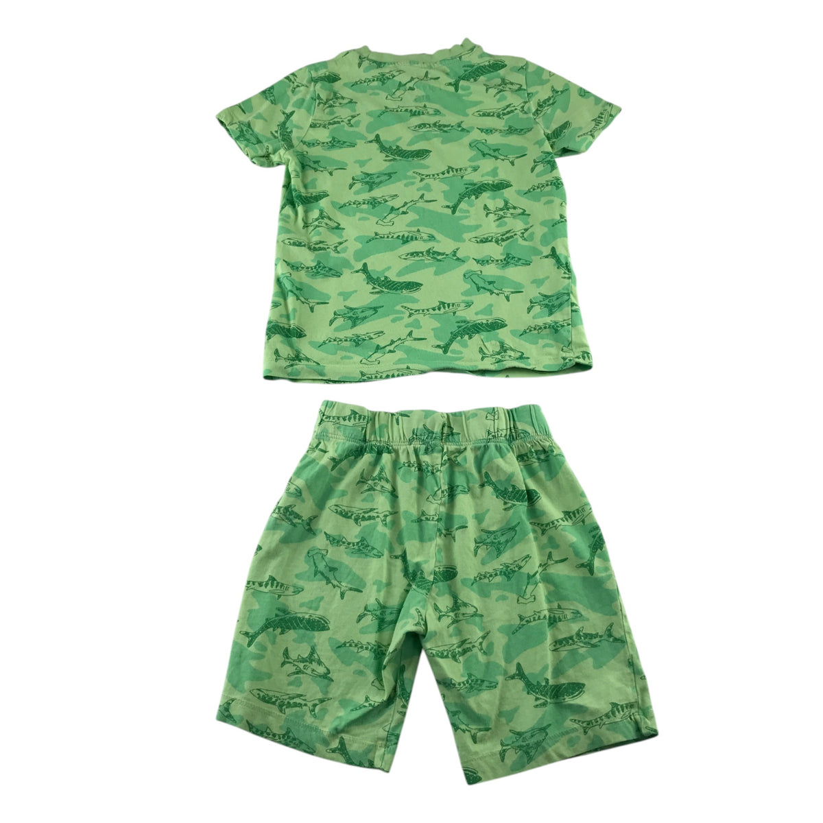 F&F 6-7 years green pyjama set cotton elastane
