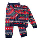 F&F 10-11 years navy blue Christmas pyjama set polyester elastane