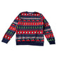 F&F 10-11 years navy blue Christmas pyjama set polyester elastane