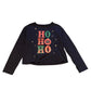 F&F 10-11 years navy blue t-shirt Christmas Ho Ho Ho cotton
