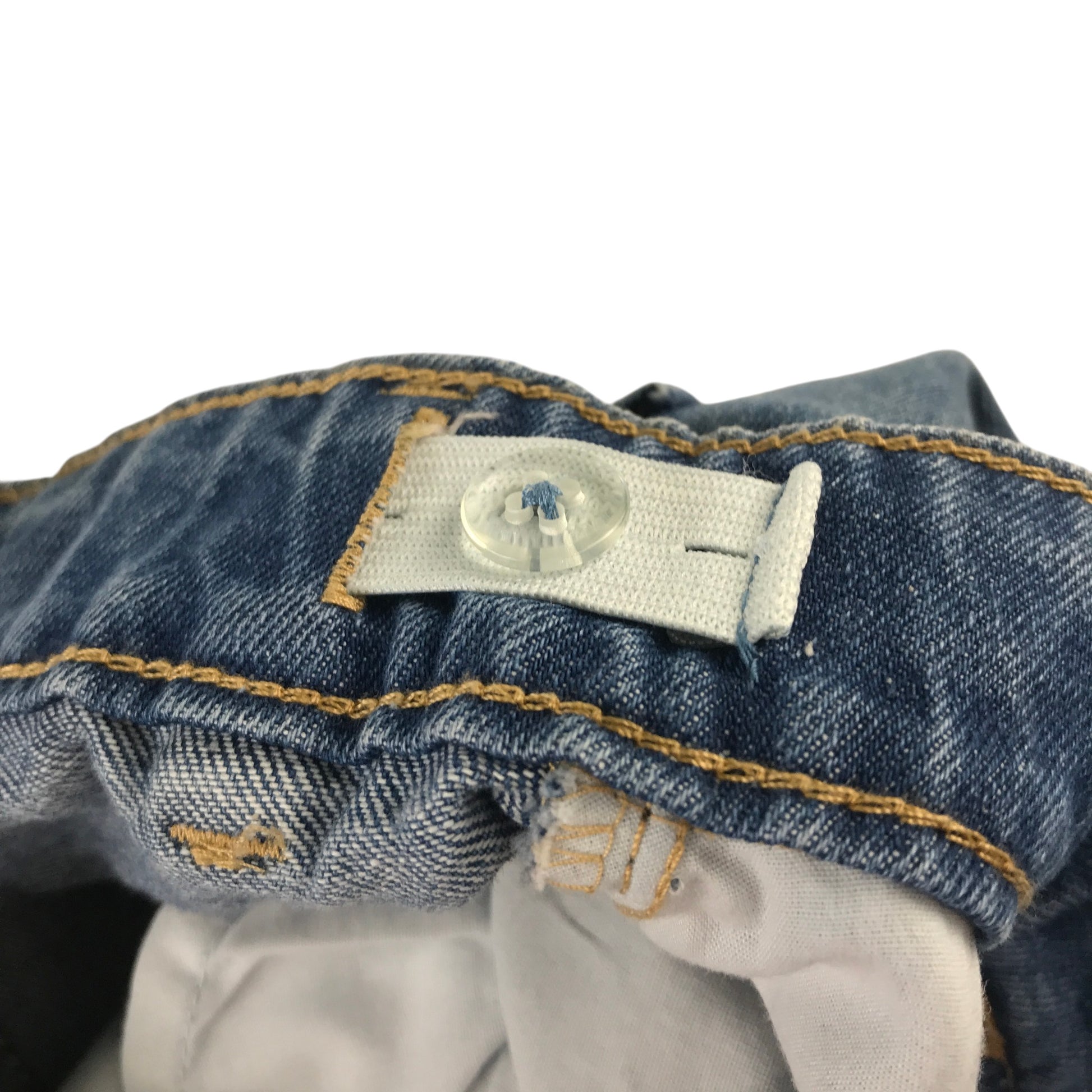 F&F 12-13 years blue barrel leg cotton denim jeans
