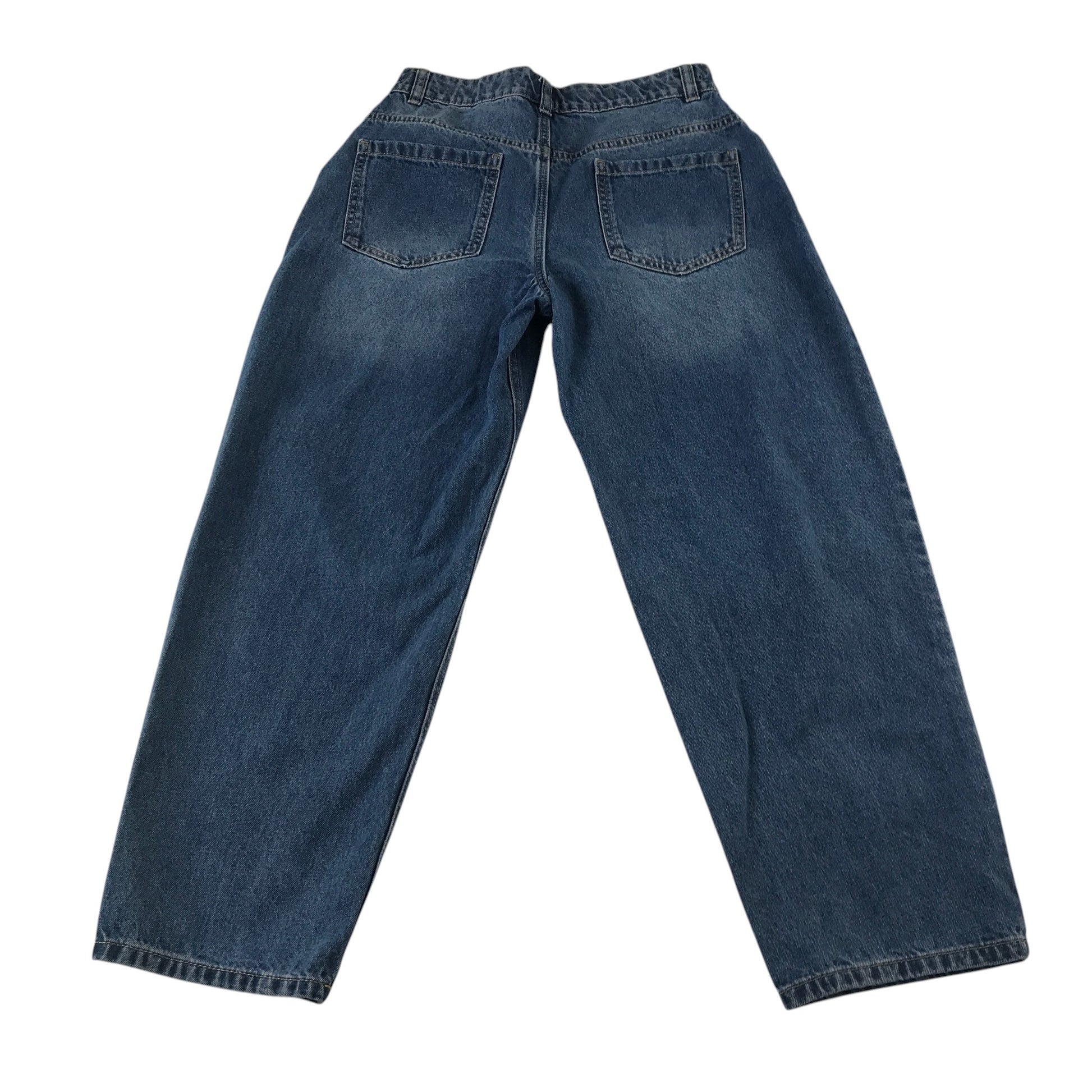 F&F 12-13 years blue barrel leg cotton denim jeans