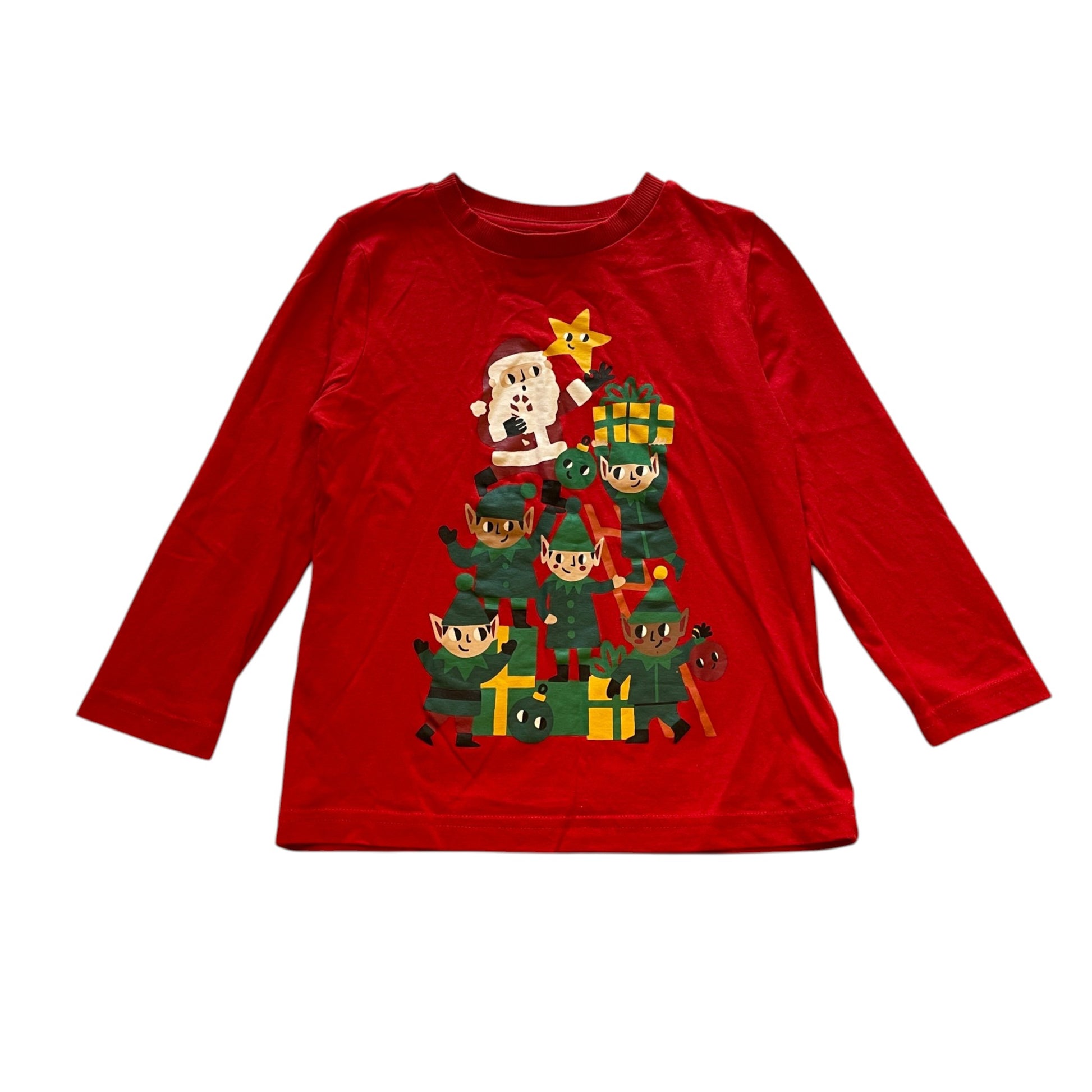 F&F 4-5 years red Christmas cotton t-shirt