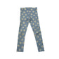 F&F 5-6 years light blue daisies leggings cotton elastane