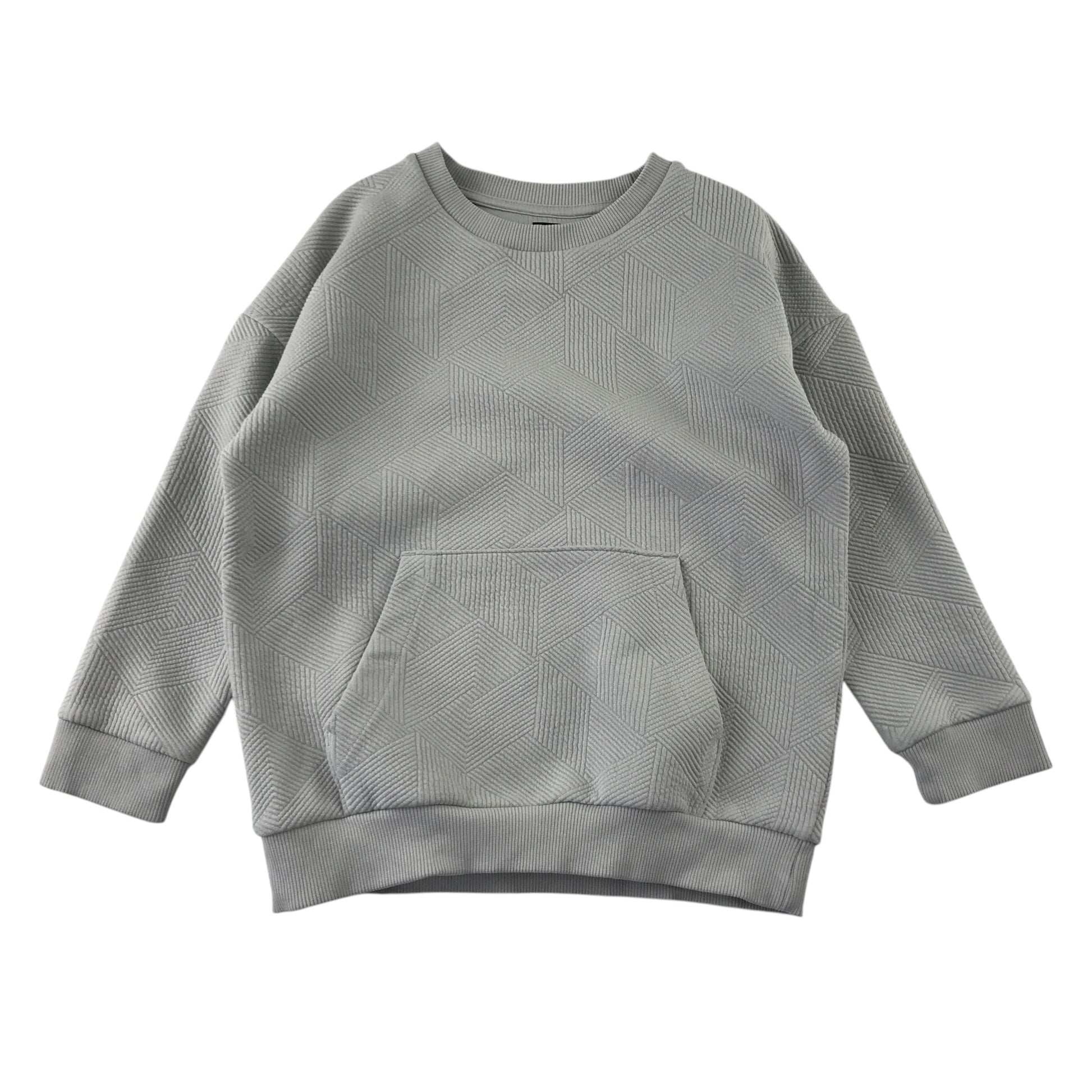 F&F 6-7 years grey pullover sweater polyester cotton elastane