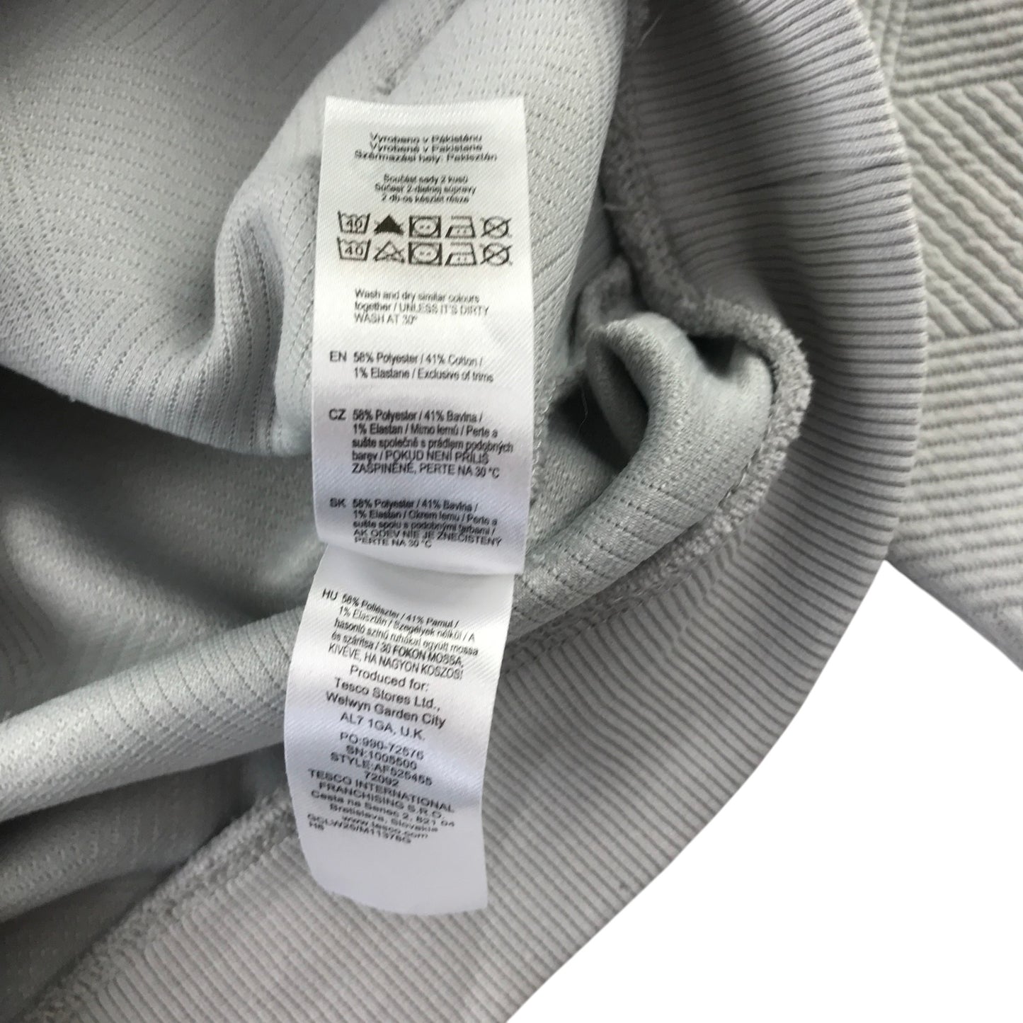 F&F 6-7 years grey pullover sweater polyester cotton elastane