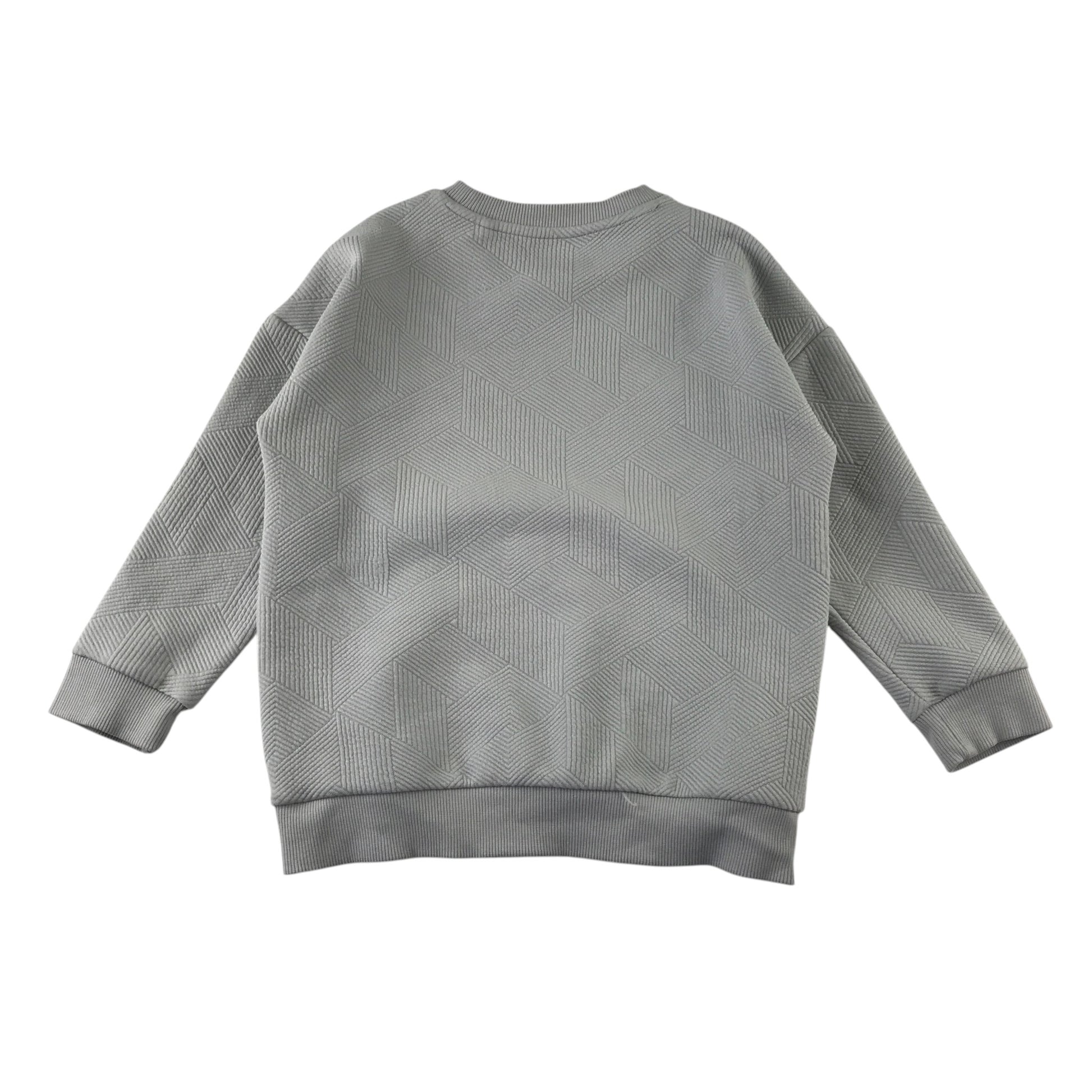 F&F 6-7 years grey pullover sweater polyester cotton elastane