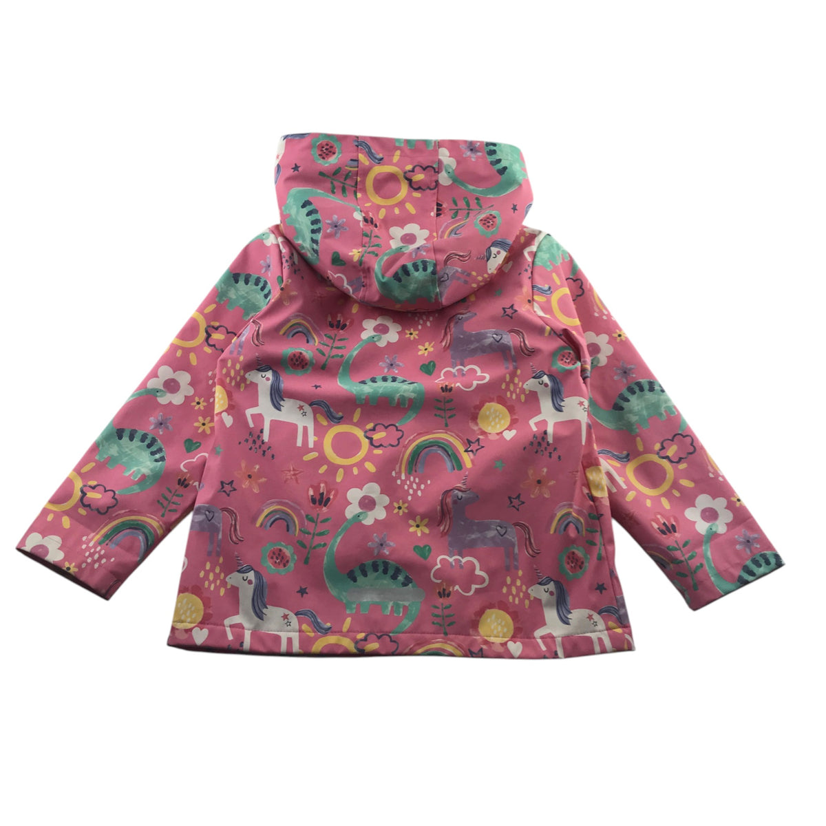 F&F 6-7 years pink rain jacket dinosaur pattern polyurethane polyester