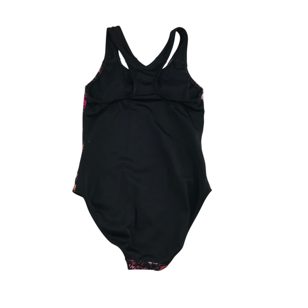 F&F 7-8 years black and pink swim costume nylon elastane polyester