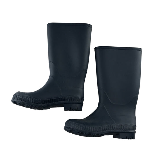 F&F size UK 12 junior navy blue wellies