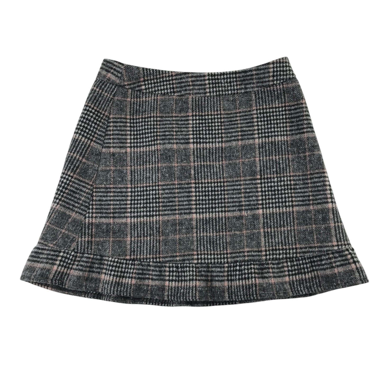 F&F 8-9 years grey check skirt polyester viscose acrylic polyamide