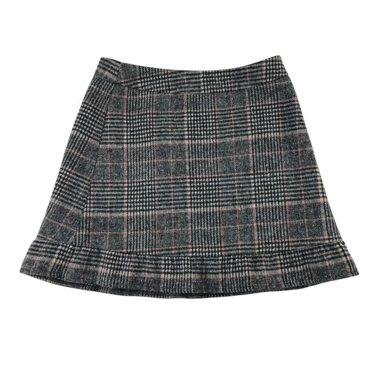 F&F 8-9 years grey check skirt polyester viscose acrylic polyamide
