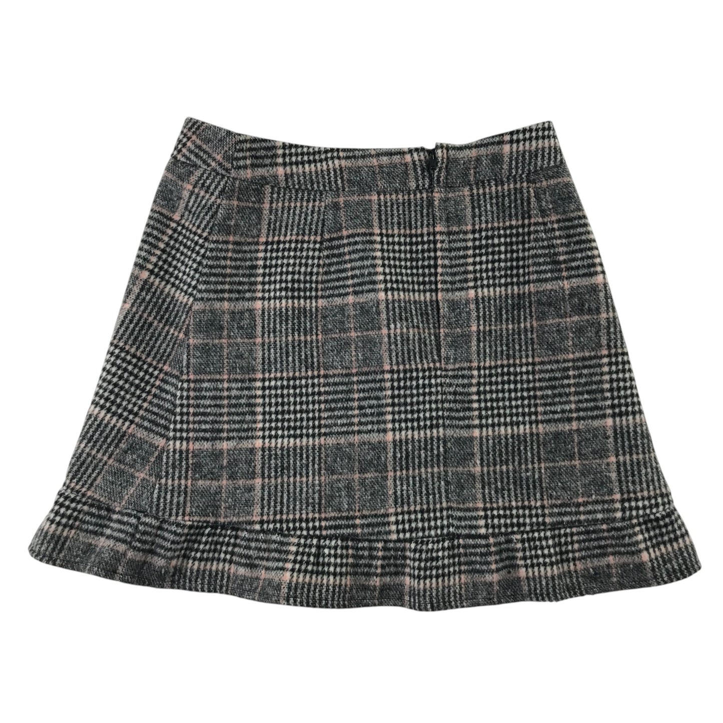 F&F 8-9 years grey check skirt polyester viscose acrylic polyamide