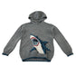 Fatface 10-11 years grey shark hoodie knitted cotton acrylic blend