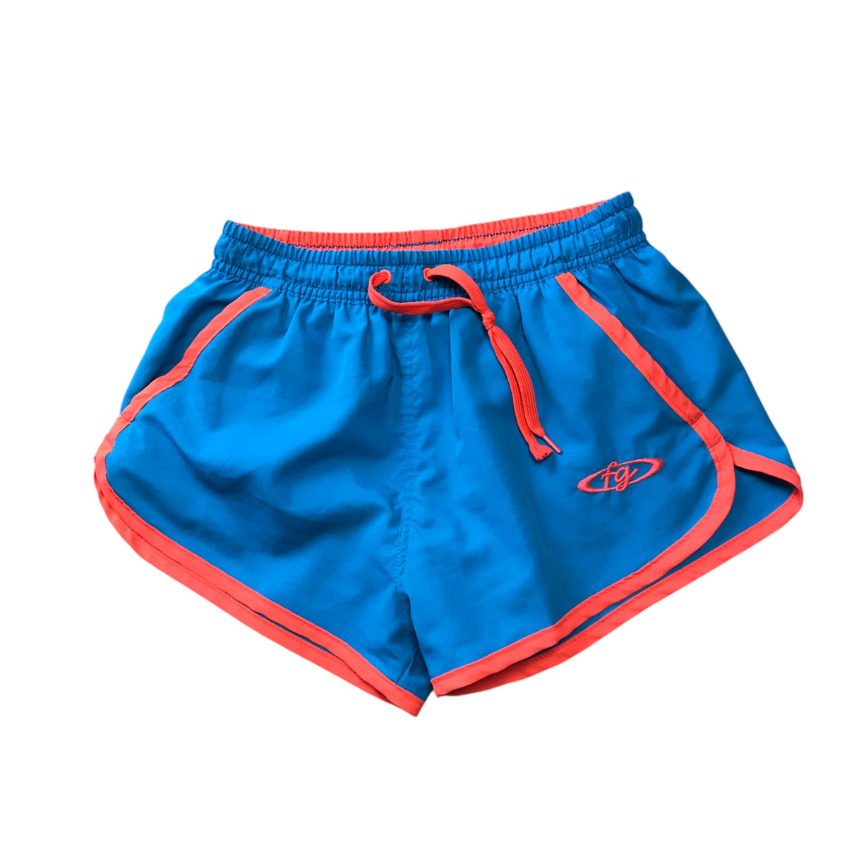 Franco Giorgi 11-12 years blue and neon orange swim shorts polyester
