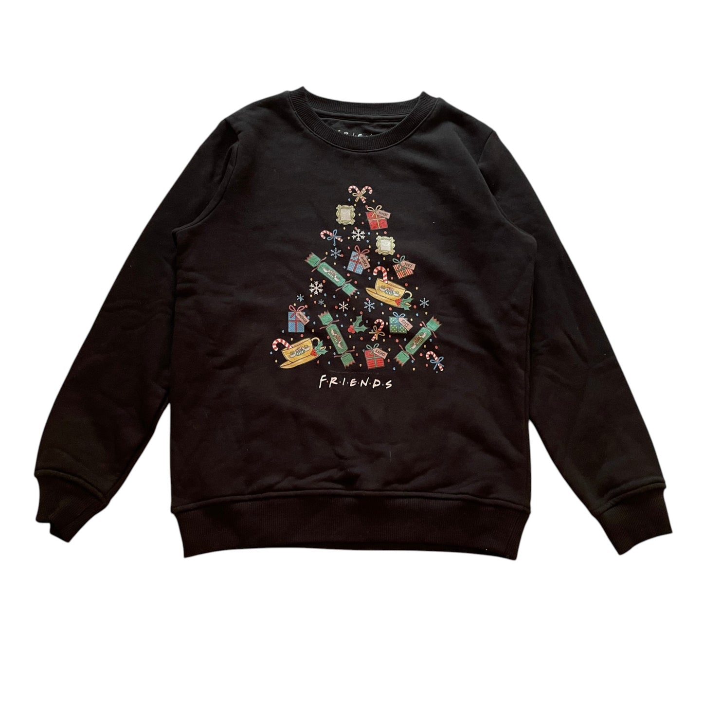 Friends 9-10 years black Christmas sweater cotton polyester