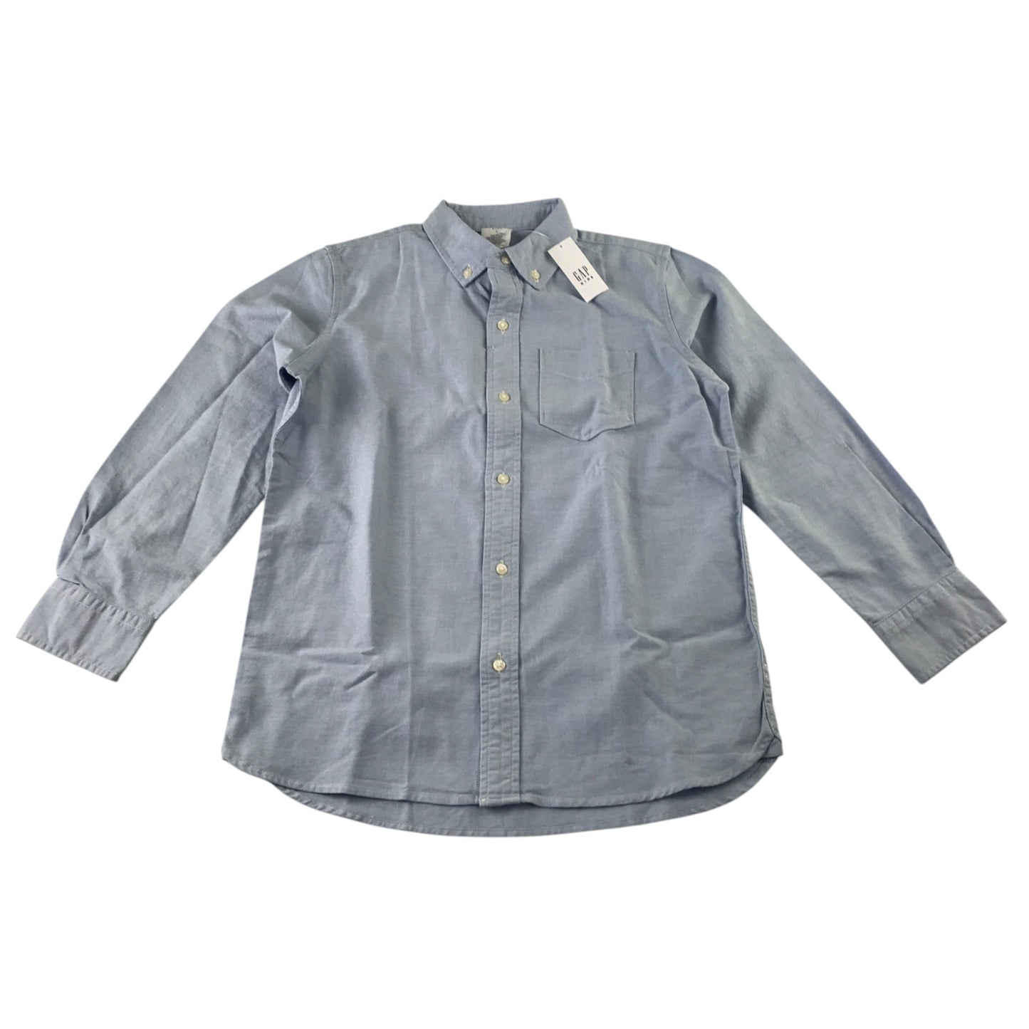 GAP 10-11 years pale blue shirt cotton elastane